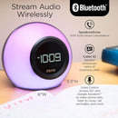 iHome Alarm Clock Radio with Bluetooth Speaker and Color Changing Lamp, USB Charging, and Speakerphone for Home, Office, or Dorm (IBT29BX6) by TinyTreasures Baby Boutique