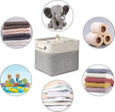 Kntiwiwo Foldable Storage Bin Collapsible Basket 12" x 10" x 9.5" Cube Storage Organizer Bins with Dual Carry Handles for Home Closet Shelves Drawers Organizer, Set of 3, Grey by CozyNest Decor