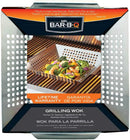 Mr. Bar-B-Q Stainless Steel Skillet Large Strainer Perfect for Cooking Seafood & Vegetables Grill Basket Built In Handles Stainless Steel for BBQ Grill Camping Backpacking Grilling Accesories 06034Y by GreenHaven Gardens