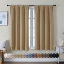 Simplebrand Ava Taupe Short Blackout Curtains for Bedroom 54 Inches Long 2 Panels Set, Solid Thermal Insulated, Energy Saving Window Treatment Curtains Blackout Drapes, W40 x L54 Inch, Taupe by TinyTreasures Baby Boutique
