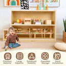 wingyz Wooden Storage Cabinet, 2-Tier Kids Toy Storage Organizer, Spacious Montessori Kids Bookshelf, Toy Shelf Storage Organizer for Playroom Classroom Nursery Study Room Living Room by CozyNest Decor