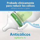 Dr. Brown's Natural Flow Anti-Colic Options+ Wide-Neck Baby Bottles 9 oz/270 mL,with Level 1 Slow Flow Nipple,4 Count,0m+ by TinyTreasures Baby Boutique