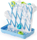 SpaceAid Baby Bottle Drying Rack with 20 Hooks, Space Saving Kitchen Bottles Rack Dryer, Vertical Baby Bottle Holder Organizer for Countertop Storage Accessories (White and Blue) by TinyTreasures Baby Boutique