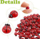 120PCS Mini Luminous Ladybug, Tiny Resin Ladybug Miniature Figurines, Glow in Dark Animals for Fairy Garden Dollhouse Micro Landscape Decor by GreenHaven Gardens
