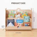 OOOK Montessori Bookshelf for Kids, Pine Wood Baby Bookshelf, Bear Toddler Book Shelf for Nursery, Playroom, Classroom by TinyTreasures Baby Boutique
