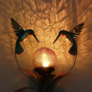 VCUTEKA Solar Lights Outdoor Metal Garden Stake Waterproof Crackle Glass Globe Garden Decor Hummingbird for Pathway, Lawn, Patio, Yard by GreenHaven Gardens