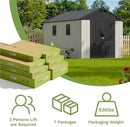 Patiowell 8 x 12 FT Plastic Outdoor Storage Shed with Floor, Resin Shed with Window and Lockable Door for Garden, Backyard, Tool Storage Use, Easy to Install in Beige (Kick-it Shed) by GreenHaven Gardens