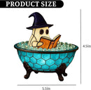 Ghost Bubble Bath Lamp, Halloween Light up Ghost Night Light, LED Flickering Nightlight, Cute Bathtub Spooky Books Nightlight for Halloween Ghost Decor by TinyTreasures Baby Boutique