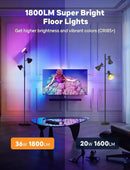 RGBCW Floor Lamp, 36W Bright Color Changing Lamp, Modern Stepless Dimmable LED RGB Floor Lamp with Remote & Touch Control, Standing Lamp for Living Room, Game Room, Bedroom by CozyNest Decor