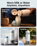 Bear Portable Bottle Warmer for Travel, Milk Warmer for Breastmilk Formula, 17oz Large Capacity Water Warmer with Precise Temp Control, Fast Heating&Long Battery for Travel Car Airplane by TinyTreasures Baby Boutique