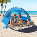 NXONE Beach Tent Sun Shade Shelter for 3/4/6 Person Person with UV Protection, Extended Floor, 3 Mesh Roll Up Windows & 8.0/8.5mm Fiberglass Rods丨Carry Bag Included by TinyTreasures Baby Boutique