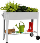 𝐑𝐚𝐢𝐬𝐞𝐝 𝐆𝐚𝐫𝐝𝐞𝐧 𝐁𝐞𝐝 𝐎𝐮𝐭𝐝𝐨𝐨𝐫 Elevate Herb Garden Planter Box Outdoor Raised Planter Box with Legs On Wheels for Vegetables Flower Tomato Patio Backyard by GreenHaven Gardens