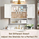White Bathroom Cabinet Wall-Mounted, Storage Cabinets with Adjustable Shelves, Space-Saving Organizer with 2 Doors for Bathroom, Laundry, Kitchen - Moisture Resistant & Easy Install by CozyNest Decor