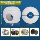 Child Safety Door Knob Cover (4 Pack) Hard-to-Remove Dual-Lock Door Handle Covers for Kids - Reusable Baby Proof Door Knob Locks - Installs Easily, No Tools Needed (White) by TinyTreasures Baby Boutique