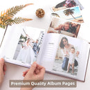 RECUTMS Photo Album 4x6 with Writing Space 100 Photos Photo Book, Leather Cover Picture Album with Memo Areas for Wedding Anniversary Family Baby Couple Valentines Graduation Travel (Dark Coffee) by TinyTreasures Baby Boutique