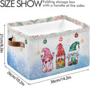 Storage Basket Gnomes Christmas Cube Storage Bins Organizer Bag Collapsible Closet Shelf Baskets with handle for Baby Cloth Pet Toy Book 14.2×10.2×8.3 IN by TinyTreasures Baby Boutique