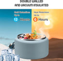 13.5oz Soup Thermo for Hot Food Kids with Buckle Lid Insulated Vacuum Food Jar Wide Mouth Leakproof Stainless Steel Lunch Container (Blue) by TinyTreasures Baby Boutique