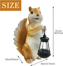 Solar Garden Squirrel Decor Statue Fairy Garden Accessories Outdoor Figurine LED Lights Art Housewarming Gift for Patio Yard Lawn Ornament Cute Animal Decoration by GreenHaven Gardens