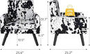 Kromax Mid-Century Modern Accent Chair Set of 2 for Living Room, 496 Lb. Weight Capacity, Dual Armrests, Comfy Extra Large Seat, Timeless Style Perfect for Reading & Relaxing, Cow Pattern