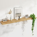 Floating Shelves for Wall, USA-Sourced Brich Wood 55 Inch Long Wall Shelves, Natural Wooden Mounted Picture Ledge Shelf, Nursery Book Storage Shelf Kids Bookshelf, Display Shelf for Bathroom by TinyTreasures Baby Boutique