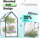 Quictent Portable Mini Cloche Greenhouse w/ Elevated Bottom, Reinforced High Light Transmission Waterproof UV-Resistant Hot House for Indoor Outdoor, 36" x 18" x 33", Clear by GreenHaven Gardens