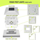 TW SHINE 2 Pack Solar Outdoor Fence Post Lights, 2 Modes Post Cap Lights Waterproof Warm White/Cool White for Yard, Garden, Porch, Patio Decor, for 4x4 5x5 6x6 Wood Posts, White by GreenHaven Gardens