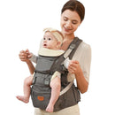 SUNVENO 3 in 1 Ergonomic Baby Carrier with Hip Seat for Newborns and Toddlers, Supports 20 lbs and Up, Waist and Back Relief with Large Weight Capacity for All Season Use, Grey by TinyTreasures Baby Boutique