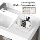 Luxspire Toothbrush Holder for Bathroom, 5 Slots Bathroom Counter Organizer Toothbrush and Toothpaste Holder, Bathroom Accessories for Restroom Bathroom, Terrazzo by CozyNest Decor