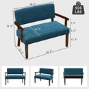 Accent Chair 2 Seat, Arm Chairs with Soft Seat and Armrests for Living Room, Love seat for Dining, Reading, and Waiting Rooms (Blue) by CozyNest Decor