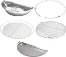SnS Grills Slow ‘N Sear® 5-Piece Cooking System - Patented Charcoal Basket with Removeable Water Reservoir, EasySpin Grate, Drip Pan for Low ‘N Slow Smoking & Charcoal Grilling on Big Green Egg XL by GreenHaven Gardens