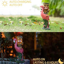 Solar Tiki Statue - Outdoor Statue - Solar Powered Garden Figurine Tiki Decoration for Bar, Patio, Balcony, Yard, Lawn, Table, Riding a Flamingo 13.66 Inches Tall by GreenHaven Gardens