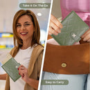 Melsbrinna Rfid Passport Holder for Travel women/Men, Cute Passport Wallet Rfid Blocking Card Slots, Rfid Passport Cover/CaseTravel Wallet, Passport Book Holder (1, LG GREEN) by TinyTreasures Baby Boutique