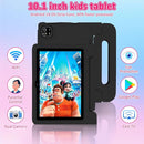 Kids Tablet, 10.1 inch IPS HD Touchscreen Android 14 64 GB Storage, 8GB RAM, Octa Core Tablet for Kid with Kid-Proof Case, Parental Controls, 12-hr Battery, WiFi, GPS – Black by TinyTreasures Baby Boutique