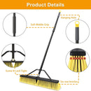 24 Inches Push Broom Outdoor Heavy Duty Broom with 63" Long Handle for Deck Driveway Garage Yard Patio Concrete Floor Cleaning Yellow by GreenHaven Gardens