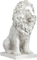 Design Toscano Lion of Florence Sentinel Indoor/Outdoor Animal Statue, 28 Inch Tall, Cast Stone Resin, Antique Stone Finish by CozyNest Decor