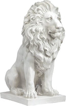 Design Toscano Lion of Florence Sentinel Indoor/Outdoor Animal Statue, 28 Inch Tall, Cast Stone Resin, Antique Stone Finish by GreenHaven Gardens