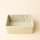 Storage Baskets Set 4 - Stackable Woven Basket Paper Rope Bin, Storage Boxes for Makeup Closet Bathroom Bedroom (Beige) by TinyTreasures Baby Boutique