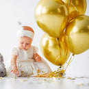 RUBFAC 129pcs Metallic Gold Balloons Different Sizes 18 12 10 5 Inch, Latex Balloon Garland Arch Kit for Party Graduation Wedding Holiday Happy Birthday Decoration by TinyTreasures Baby Boutique
