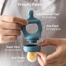 SAMiGO Baby Food Fruit Feeder and Breastmilk Popsicle Mold Set, Silicone Fruit Teether, Food Feeder Pacifier for Teething Relief, Freezer Tray, Baby Feeding Essentials, 4 Months+ by TinyTreasures Baby Boutique