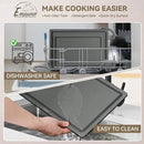Empune Plastic Cutting Board Set, Recycled Plastic Cutting Boards for Kitchen (Set of 3), Dishwasher Safe Large Chopping Board with Holder, Non-slip Feet and Juice Grooves, Nonporous, Grey by CozyNest Decor