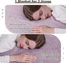 EMME Muslin and Fleece Twin Blanket Reversible - 60"*80" Lavender Soft Warm Throw Blankets for Couch Bed Picnic Travel Bed by CozyNest Decor