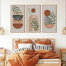 IARTTOP Large Boho Wood Wall Art Framed 16x32 Inch Mid century Modern Wooden Wall Decor Abstract Bohemian Minimalist Art Decor for Bedroom Living Room Office Set of 3 by CozyNest Decor