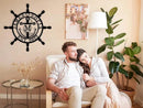 Personalized Ship Wheel Metal Sign, Customized Nautical Wall Decor, Anchor Compass Metal Sign, Family Name Sign, Monogram Wall Decor, Last Name Signs for Home, Housewarming Gift by CozyNest Decor