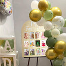 One Year Birthday Wooden Photo Board My First Year Milestone Photo Board 12 Monthly Picture Frame Baby First year Wood Acrylic Sign 1st Birthday Decorations Baby Keepsake Gift (2" x 3" photos - Wallet Size) by TinyTreasures Baby Boutique