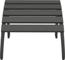 WestinTrends Outdoor Ottoman, Patio Adirondack Ottoman Foot Rest, All Weather Poly Lumber Folding Foot Stool for Adirondack Chair, Widely Used for Outside Porch Pool Lawn Backyard, Gray