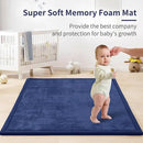 ACOMOPACK Baby Play Mat for Floor 1.3" Thick Memory Foam Play Mat 39"×59" Tummy Time Crawling with Non-Slip Bottom for Living Room,Nursery,Soft Velvet Playpen Mats for Kids,Infants（Royal Blue） by CozyNest Decor