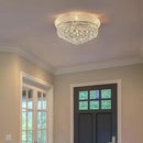 7-Light Crystal Flush Mount Chandelier Ceiling Light Fixture for Living Room Dining Room Bedroom Foyer Entryway Hallway Closet Bathroom (Chrome D18) by CozyNest Decor