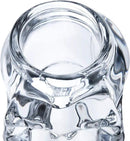 Diamond Star Glass Candle Holder Skull Halloween Tealight Candle Holder Decorative Votive Candle Holders for Home Party (clear) by CozyNest Decor