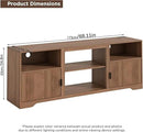 Fluted TV Stand for Tvs up to 80",Mid Century Modern TV Stand with Open Adjustable Shelf,Entertainment Center Wood TV Media Console with Cord Holes,TV Stand for Living Room Furniture Bedroom,Walnut by CozyNest Decor
