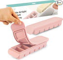Silicone Freezer Trays with Lid, 1oz 6 Section - Leak Proof Silicone Freezer molds for Homemade Baby Food Breastmilk, Purees, Vegetables, Baby Food Jars Ice Tray with Lid BPA Free Pastel Pink by TinyTreasures Baby Boutique